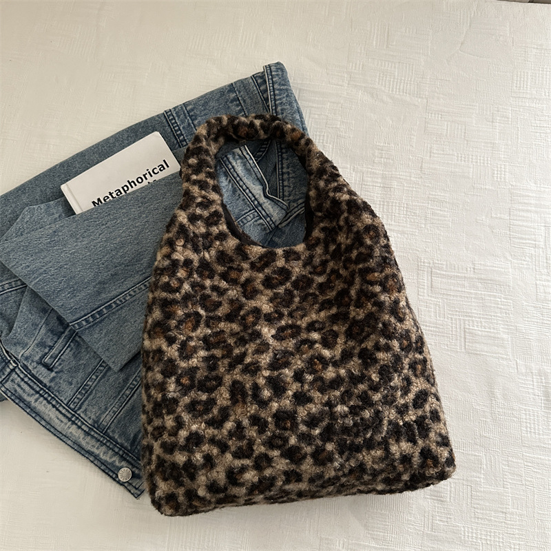 Pazy viento de gran capacidad estampado de leopardo bolso de lona de hombro nuevo estilo coreano bolso de ocio para trabajar