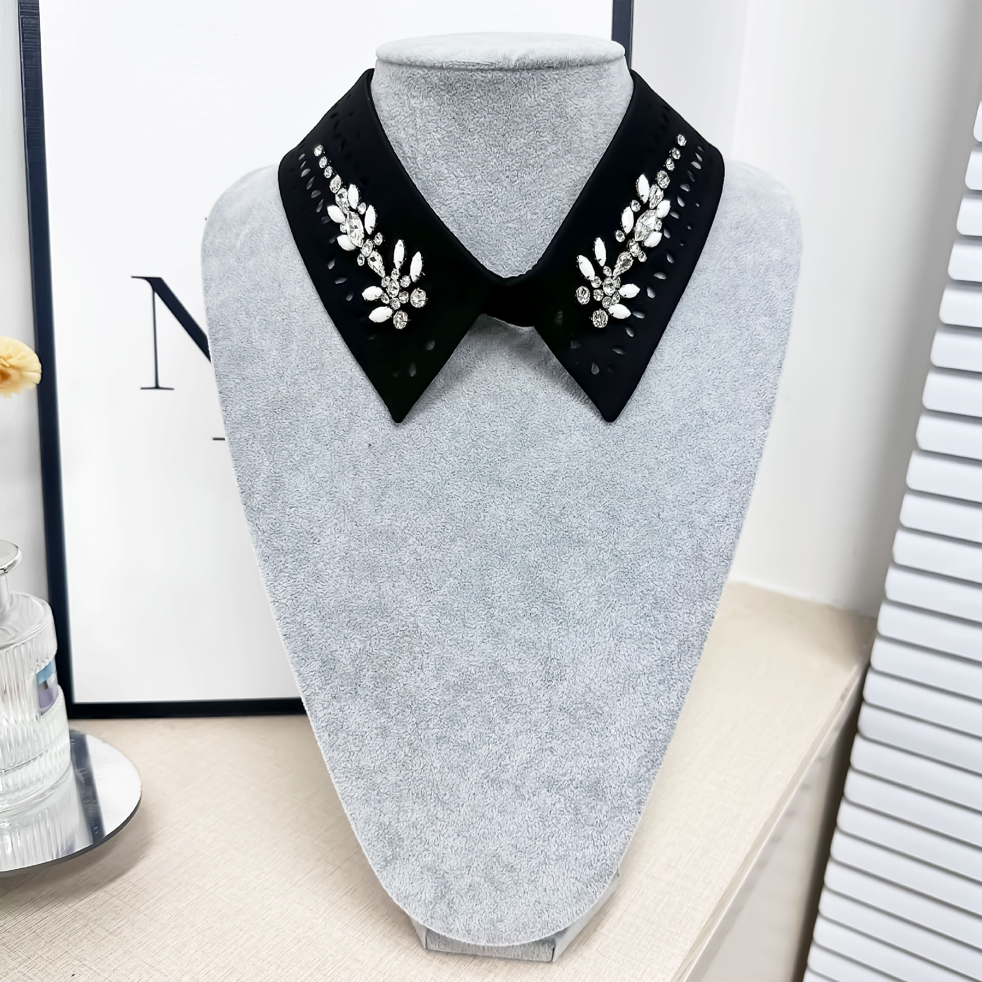 Collar falso universal bordado perlas de clavos pequeños pares de collar vestido transfronterizo camisa de invierno otoño ropa coreana al por mayor image 9