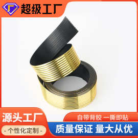 亮金色封边条 墙布美缝条接缝条 自粘阴阳角pvc装饰条 高光美缝条