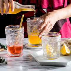 ins風高顏值玻璃杯家用帶蓋水杯冷飲杯奶茶果汁杯啤酒杯牛奶杯子