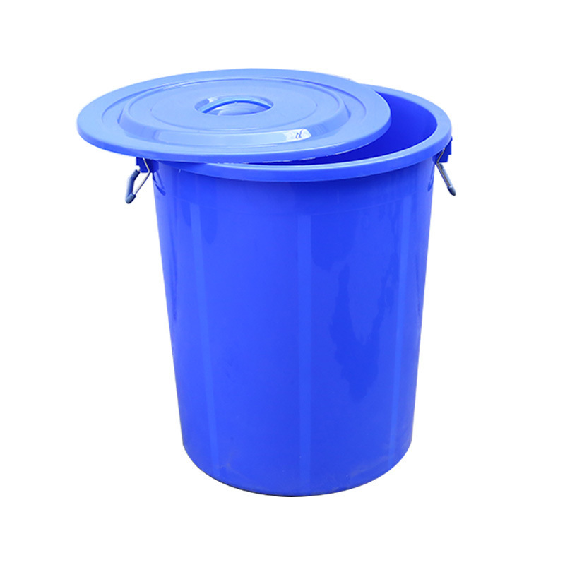 160L プラスチックラウンドバケツ鉄ハンドルプラスチック大型プラスチック肥厚廃棄物収集ゴミ箱|undefined