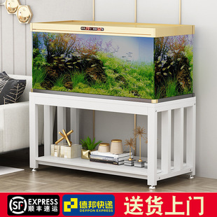 Double-Layer Fish Tank Rack Load-Bearing Base Bottom Frame Iron Solid Wood Steel Wood Aquarium Bottom Cabinet Living Room Small Simple Multi-Layer