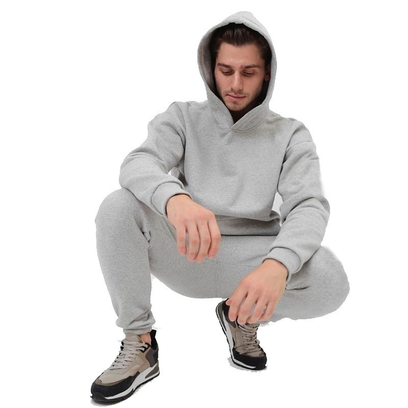 Conjunto de treino masculino moletom com capuz e calças_voghion.com