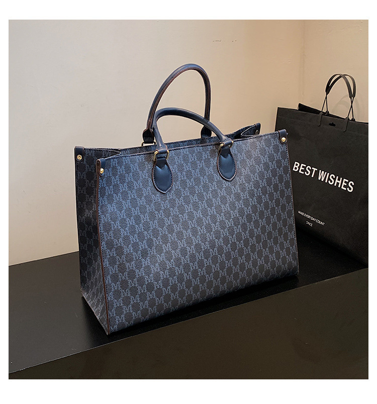 Retro Women's Shoulder Bag Large Capacity Pu Leather Commuter Tote_voghion.com