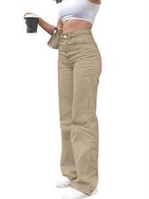 L 32545 High Waist Straight Leg Jeans ����ֱͲţ�п� ��