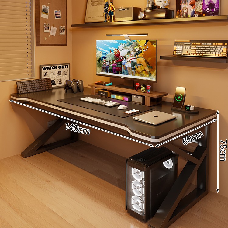 Mesa de computadora de madera sólida mesa de escritorio simple mesa de escritorio dormitorio de estudiantes mesa de deportes electrónicos mesa de trabajo de brazo robótico mesa