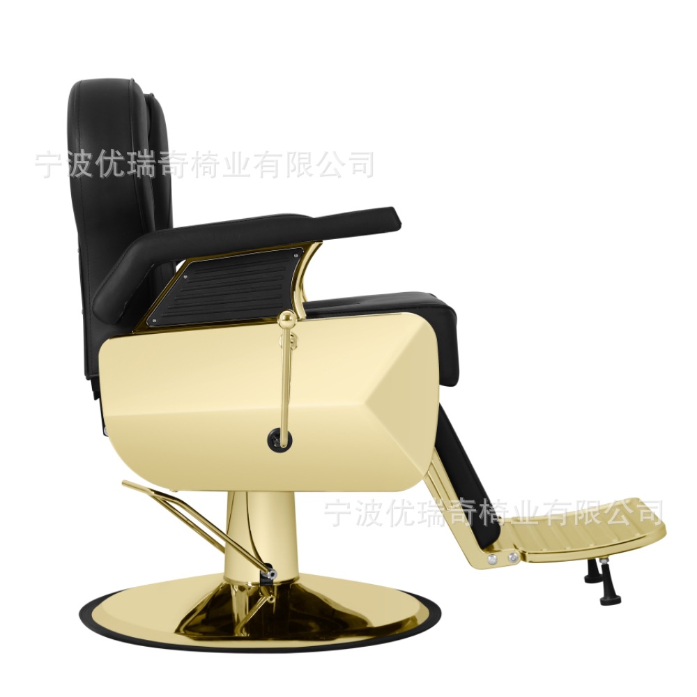 Silla de barbero de oro hidráulica silla de barbero de hombre silla de elevación silla de corte de pelo silla de corte de pelo silla de belleza silla de fábrica