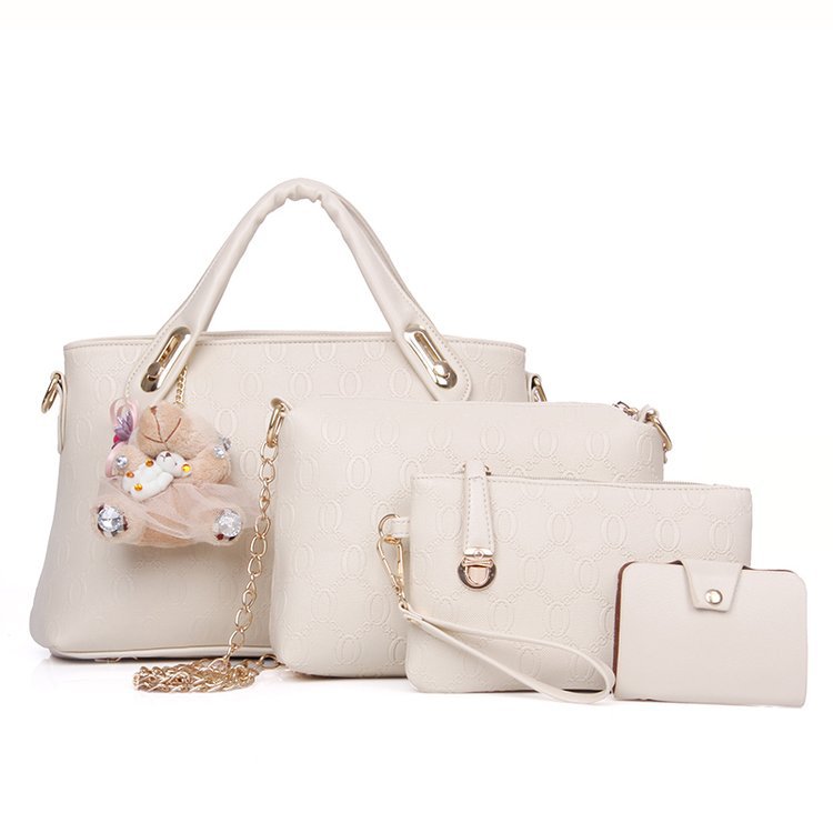 New Bear four-piece set, European and American trend women's single-shoulder bag, crossbody and hand-carry bag, cross-border one-piece delivery worldwide undefined