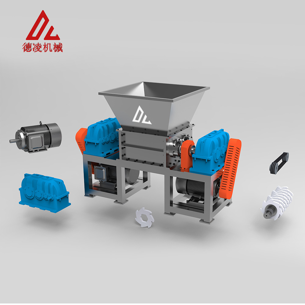 双轴秸秆稻草撕碎机生活垃圾撕碎机1600型 口径撕碎机环保