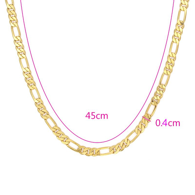 Punk Solid Color Copper Gold Plated Necklace 1 Piece
