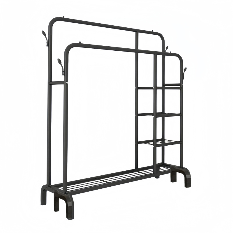 Estante de secado transfronterizo dormitorio simple de metal ensamblado armario estante de almacenamiento piso de ropa estante de exhibición piso