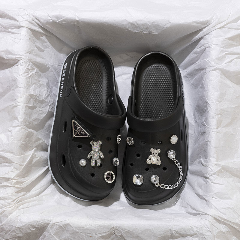 블랙 [다이아몬드 베어] 에바 소프트 하단 외부 착용