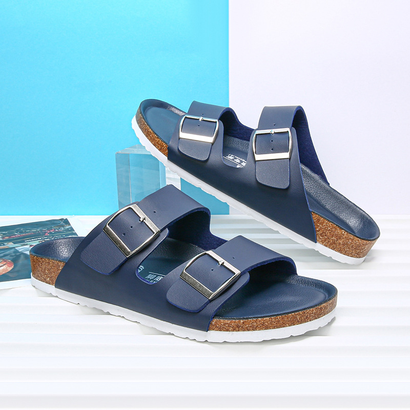 2024 zapatillas de corcho para hombres y mujeres zapatillas de hebilla