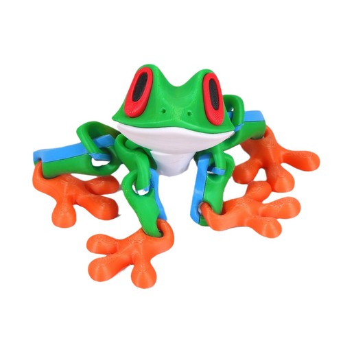 3D Printed Magnetic Frog Joint Articulated Model Craft Desktop Refrigerator Ornament Figure Collectible Toy