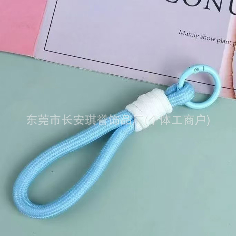 小红书热款简约彩色手机挂绳钥匙扣水杯挂绳卡套编织绳腕带防丢绳|undefined