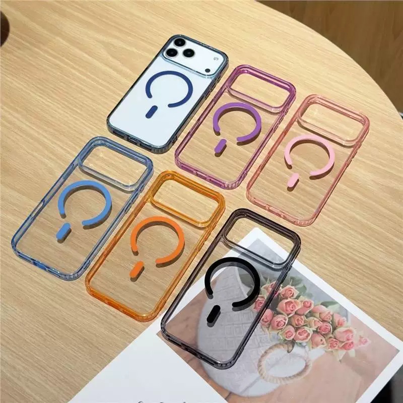 Magnetic Ice Shield Case For Fruit 17 Pro Max Shockproof Orange_voghion.com