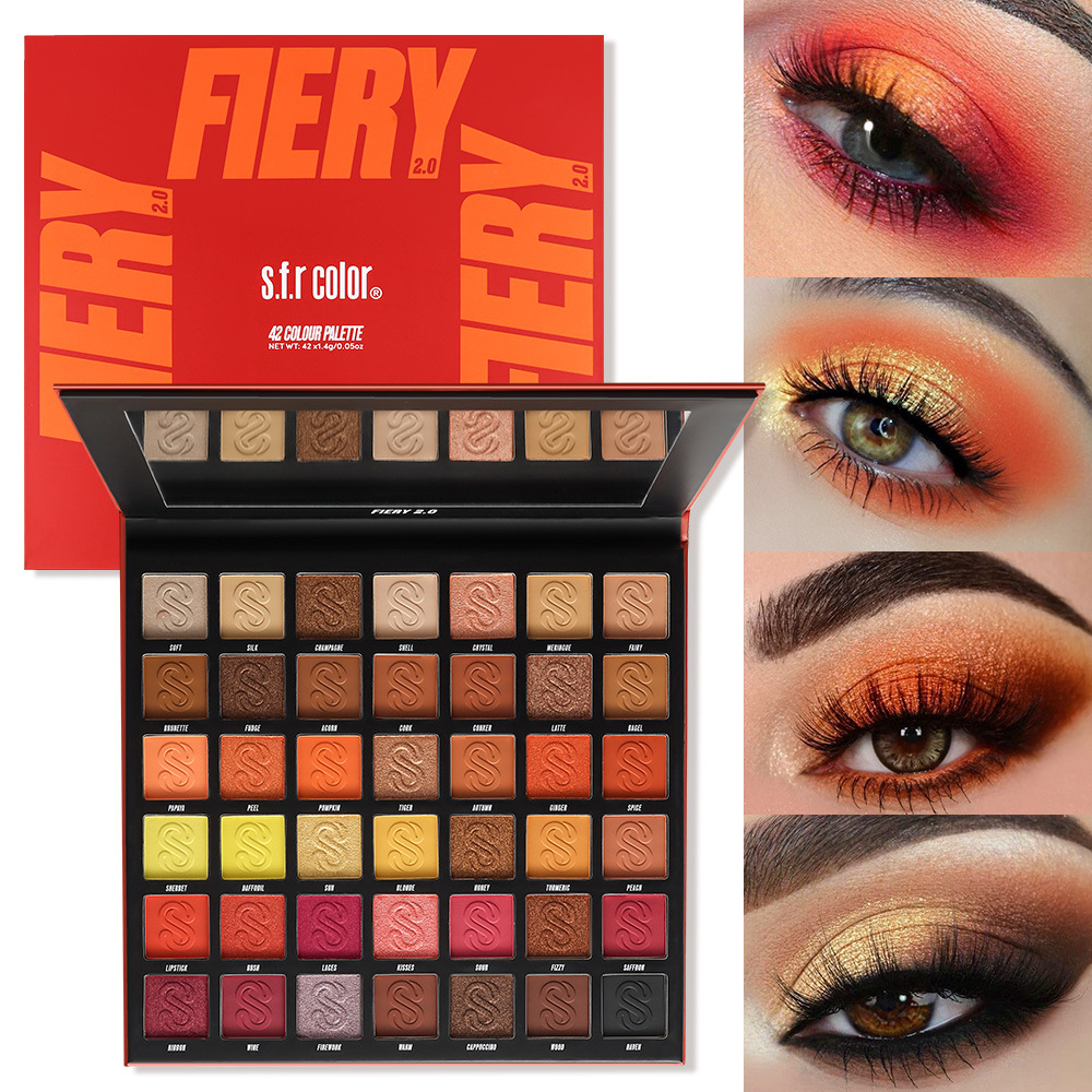 s.f.r color transfronterizo especializado para la saturación de nueve colores puro perla mate disco de sombra de ojos maquillaje mayorista