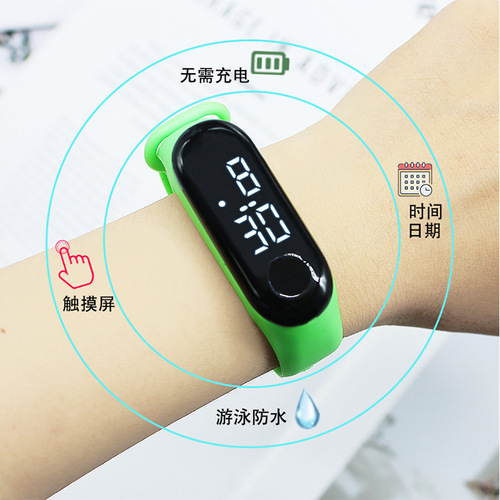 Waterproof LED Touchscreen Electronic Watch Outdoor Activity Tracker Bracelet