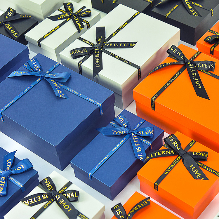 现货蝴蝶结礼盒ins口红包装盒化妆品礼物盒天地盖伴手礼盒礼品盒