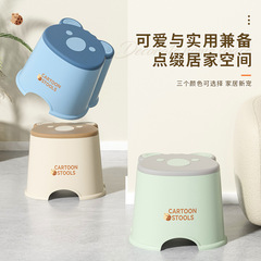小凳子塑料板凳家用儿童凳卡通防滑踩脚胶凳脚踏宝宝加厚洗澡矮凳