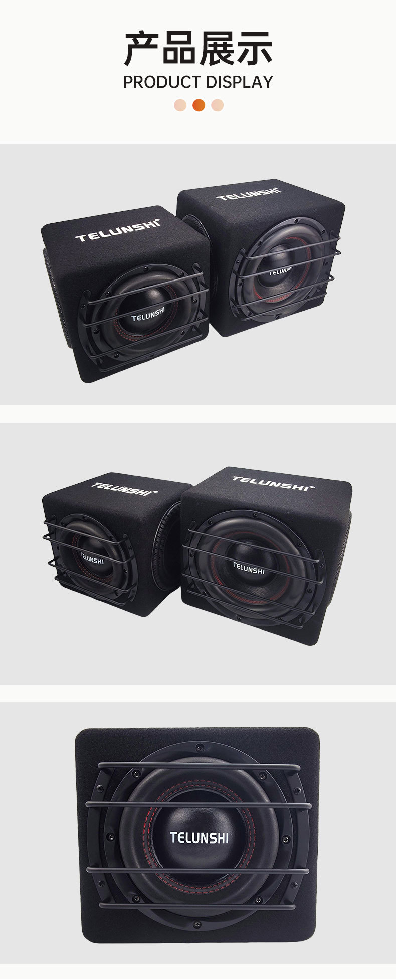 Source Factory 12V Car Active Subwoofer with Three-Sided Sound Output, Dual Passive Radiation Cone, Trunk Audio Wholesale
