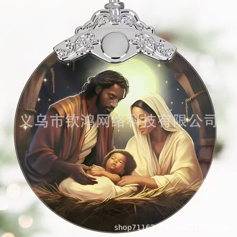 跨境现货玻璃圣诞树挂件透明玻璃圣诞节装饰品创意节日礼品挂饰|undefined