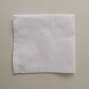 C011 Handkerchiefs wedding Christmas 15 "x 15" white cotton perforated handkerchief