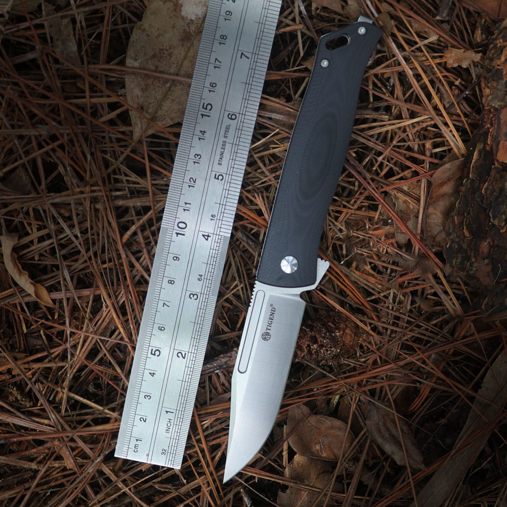 G10柄D2钢刃轴承折刀口袋刀高硬度折叠刀野营战术户外刀具小猎刀