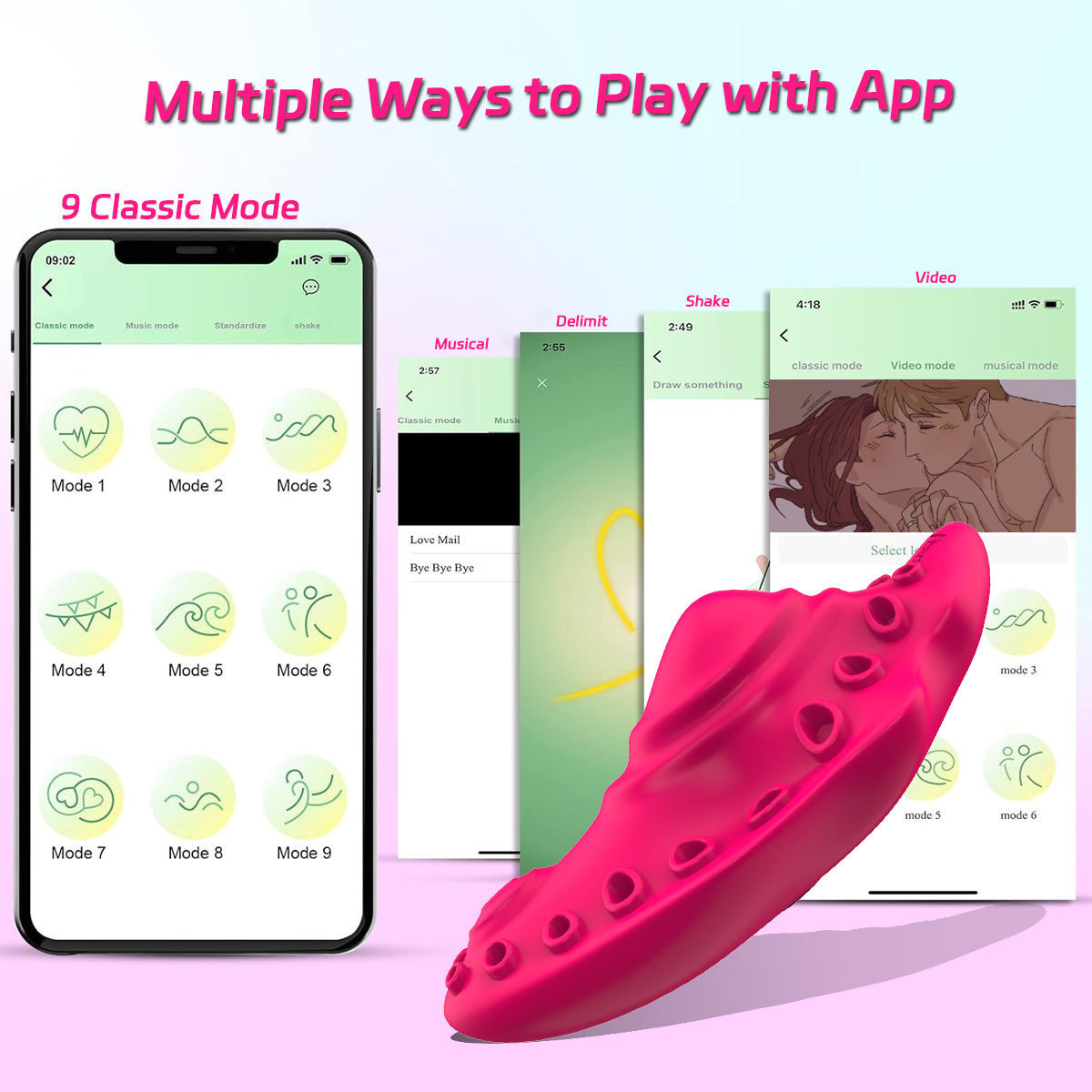 App-Controlled Wearable Clitoral Vibrator with Remote and Suction Cup, Purple — detail image 17