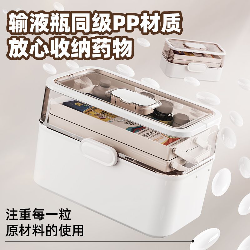 药箱医药箱家庭装药物品收纳盒家用小医疗急救箱大容量收纳盒神器