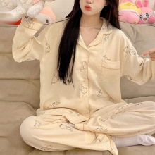 云朵棉睡衣女秋季新款卡通可爱幸运兔网红直播宽松外贸跨境家居服