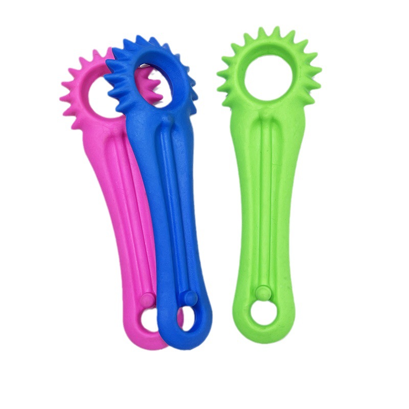 Nuevo perro de juguete hueso sólido molar diente limpieza TPR círculo mordedura-resistente entrenamiento de juguetes para mascotas suministros al por mayor