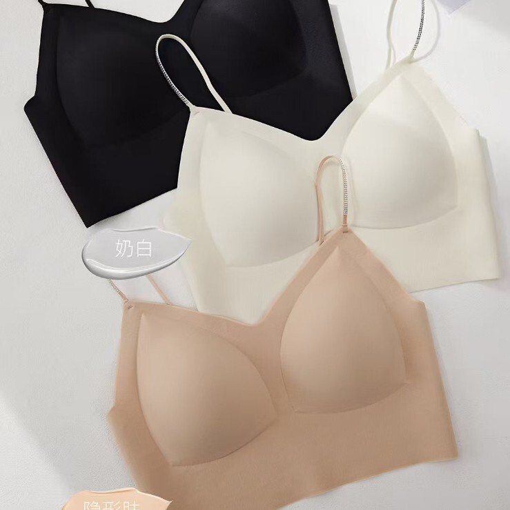 091 New Milk Skin Style Underwear Women's Special Invisible Liquid Foundation Easiest for Match Invisible Seamless Nude Bra