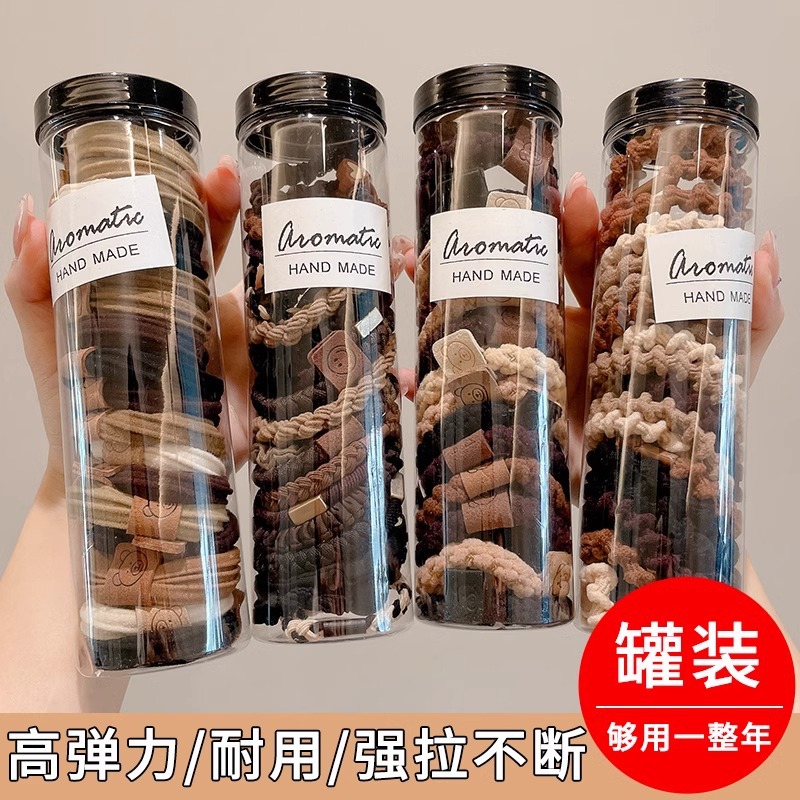 Cuerda de pelo de cola de caballo alta para mujeres 2024 nueva banda de goma duradera elástica corbata de pelo cuerda de pelo cubierta de cuero banda de pelo accesorios para el cabello