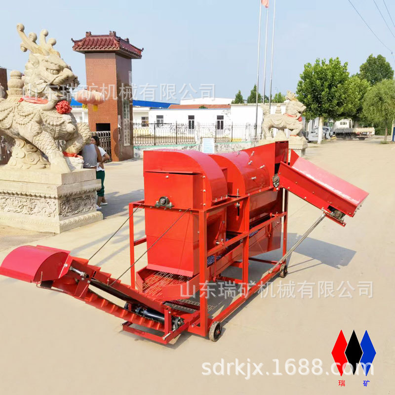 1000型花生摘果机干湿两用电动打果机柴油机版果秧分离机自动装袋