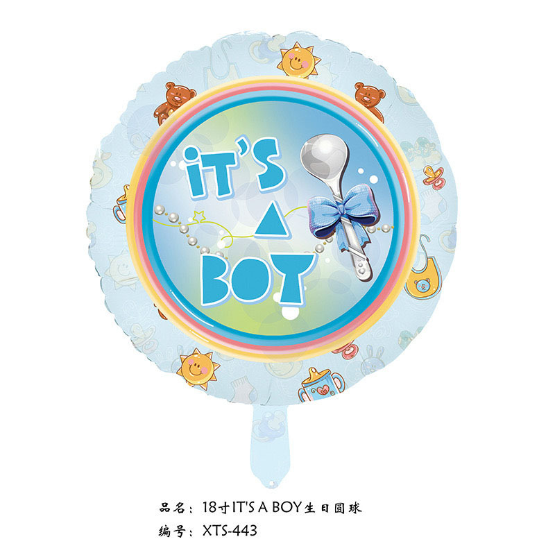 Nuevo bebé 1 año de cumpleaños globo de aluminio para niños niñas para enviar pájaros de cumpleaños globo de aluminio sombrero