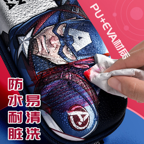 Disney Cartoon Pencil Bag High-Looking Large Capacity Student Double-layer Stationery Bag Spider-Man Boys Children's Stationery Box