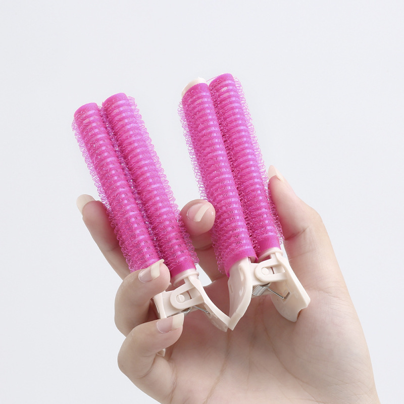 韓国の新しいエア前髪カーリングツールプラスチック怠惰な自己粘着ヘアカーリングツイストカーリングクリップ|undefined