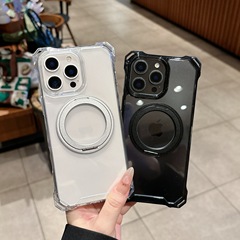 四角吊り下げロープ回転スタンド付きスマホケース、Apple 17 Pro Max/16/15対応、吊り下げスタンド付き、11耐衝撃