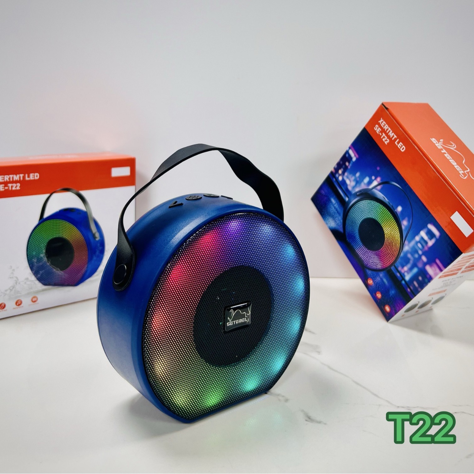 SE-T22蓝牙音响led氛围灯便携无线音箱超长续航插卡收音支持TWS