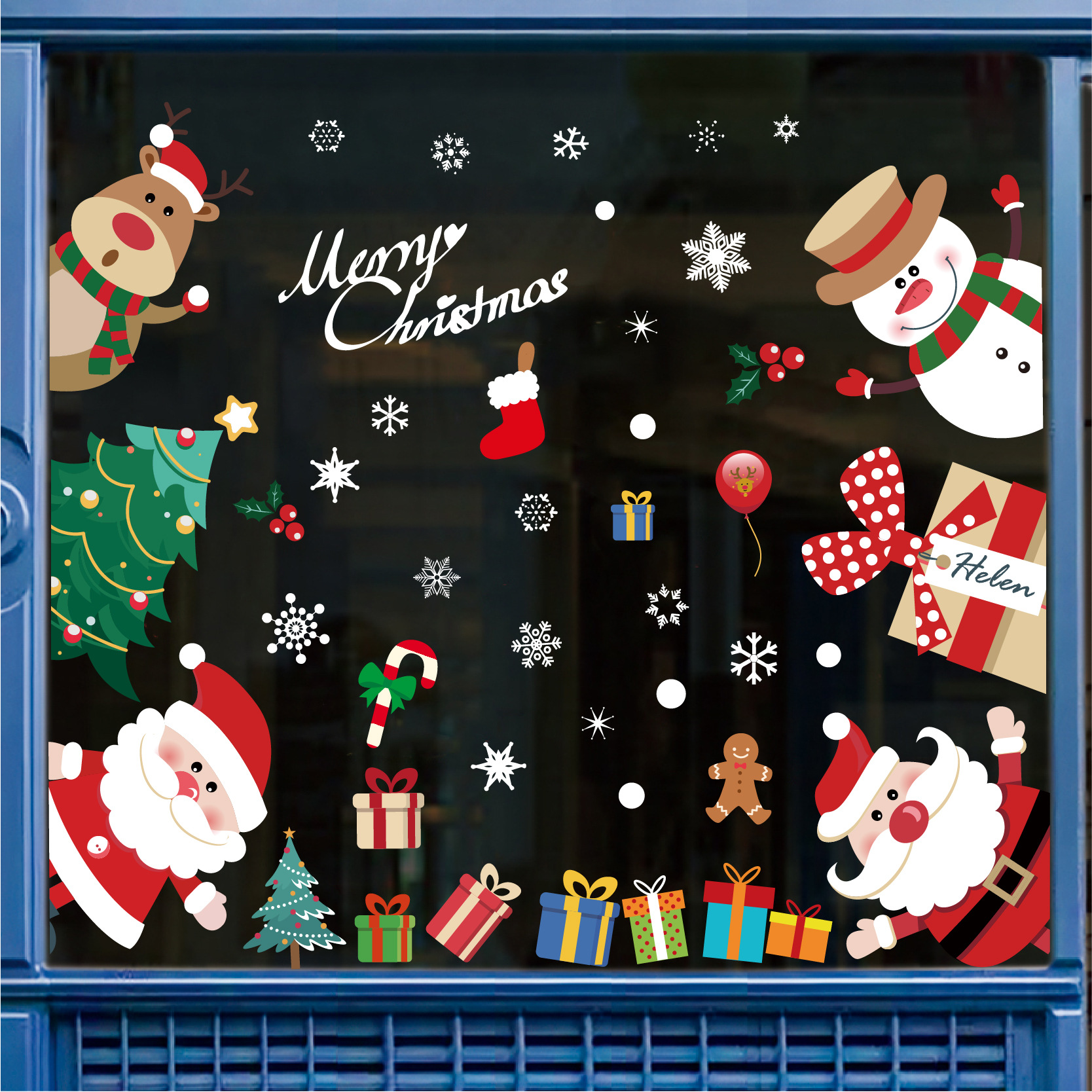 Süß Weihnachtsmann Pvc Wandaufkleber Wand Kunst display picture 3