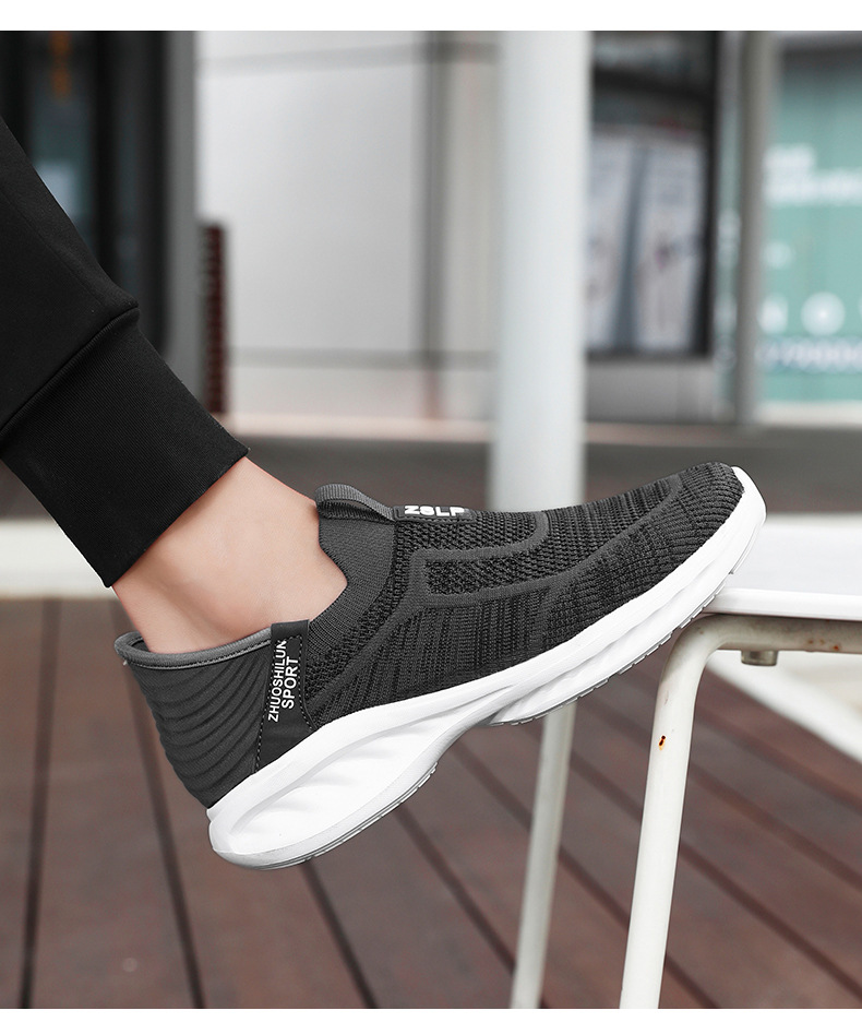 Cross-border Bestseller Lightweight Slip-on Walking Single Sports Shoes, Breathable Mesh Loafers For Middle-aged And_vogvips.com