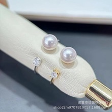 S925�����ڽ�ָ7-8MM��Ȼ��ˮ������Բǿ��ָ����������С������