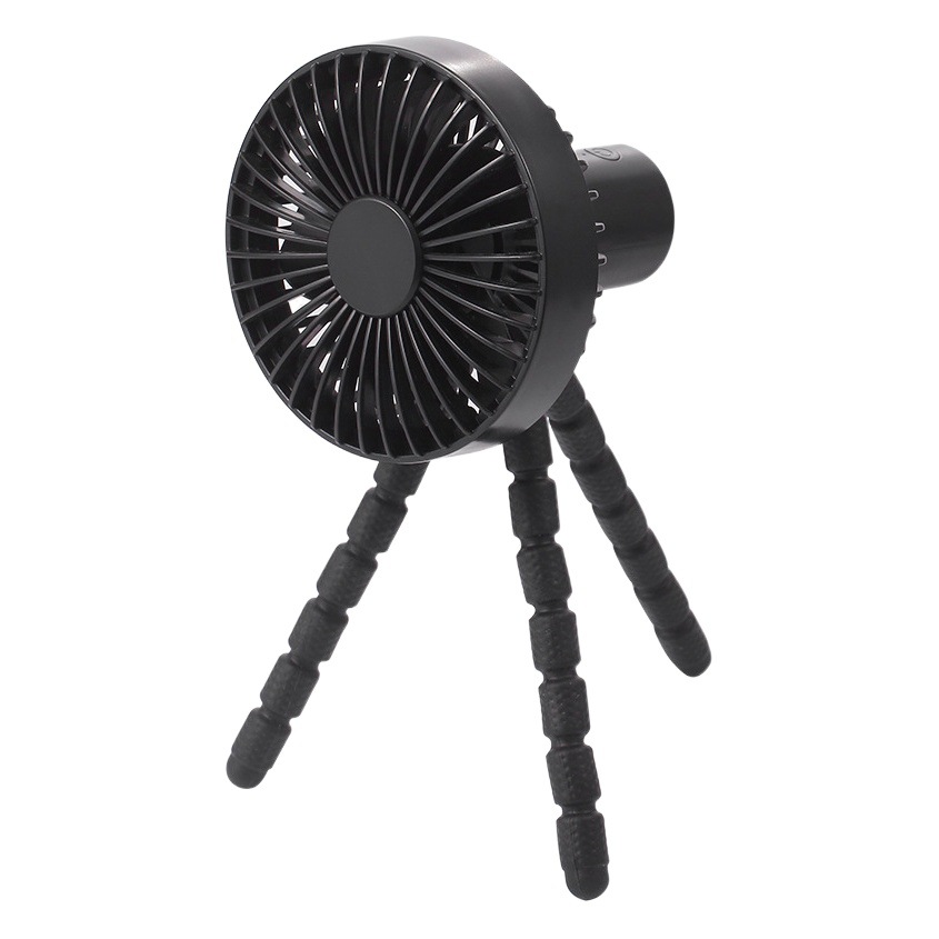 Multifuncional acampar al aire libre trípode mini ventilador eléctrico Oficina Escritorio de carga USB sacudiendo la cabeza pulpo ventilador
