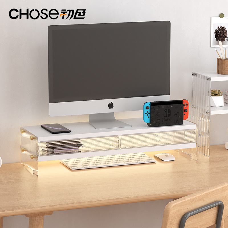 Computer Elevated Rack Display Acrylic Pad Elevated Desk Desktop Solid Wood Storage Bracket Storage Rack Base Computer Elevated Rack Display Acrylic Pad Elevated Desk Desktop Solid Wood Storage Bracket Storage Rack Base