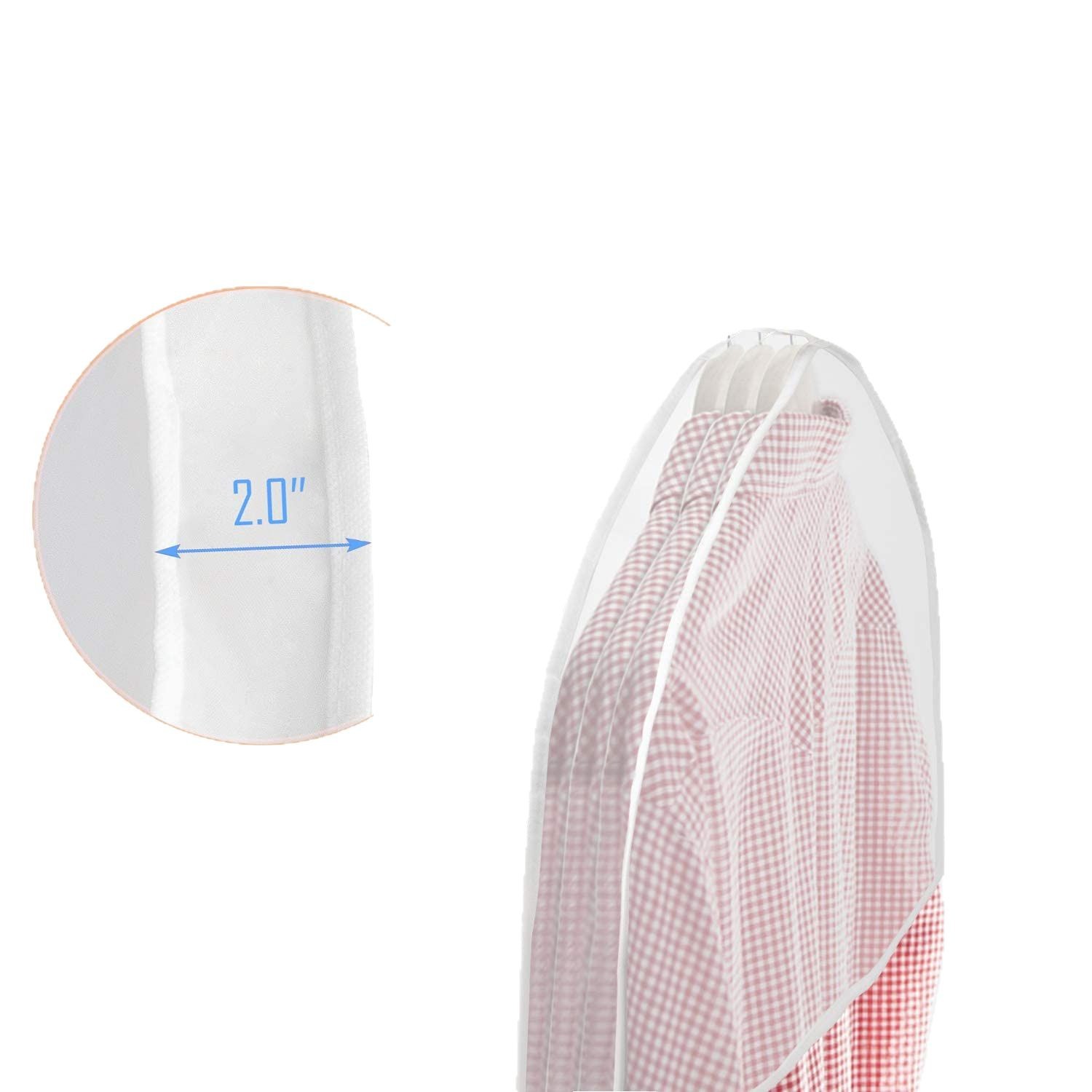 Ropa de media longitud cubierta de polvo ropa colgando ropa bolsa de polvo guardarropa traje de abrigo ropa percha cubierta de polvo