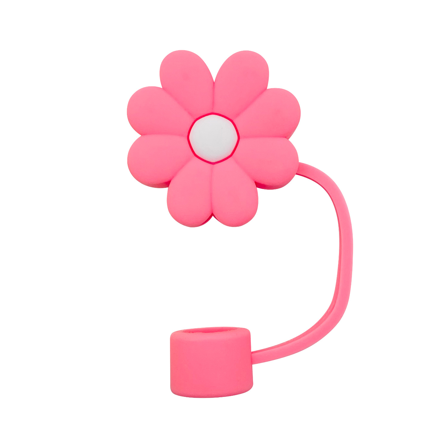 Tapa de paja de flor rosa