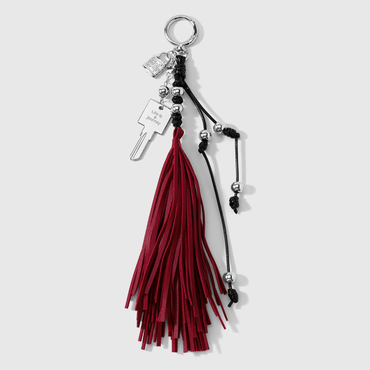 y2k punk oscuro viento multicolor cuero bordilla ataúd esqueleto cruz cuentas DIY llavero bolso colgante
