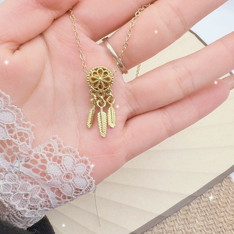 Dreamcatcher, collar coreano de plumas, diseño de moda, versátil, Día de San Valentín para mamá