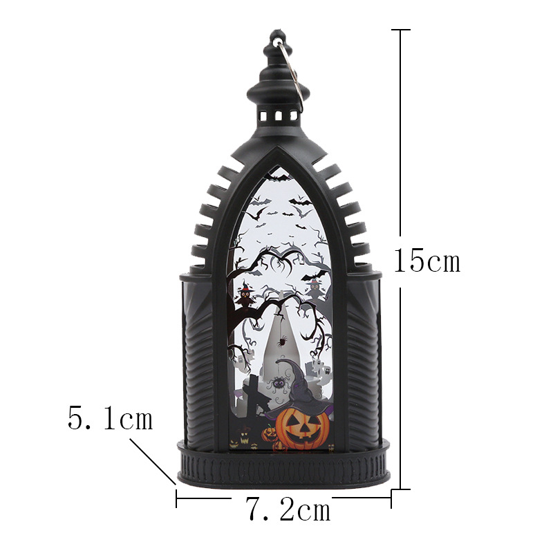 跨境万圣节halloween电子蜡烛灯装饰led风灯节日用品气氛布置道具详情5